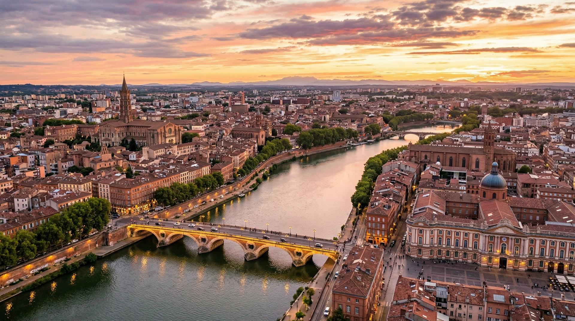 Vue aérienne de Toulouse
